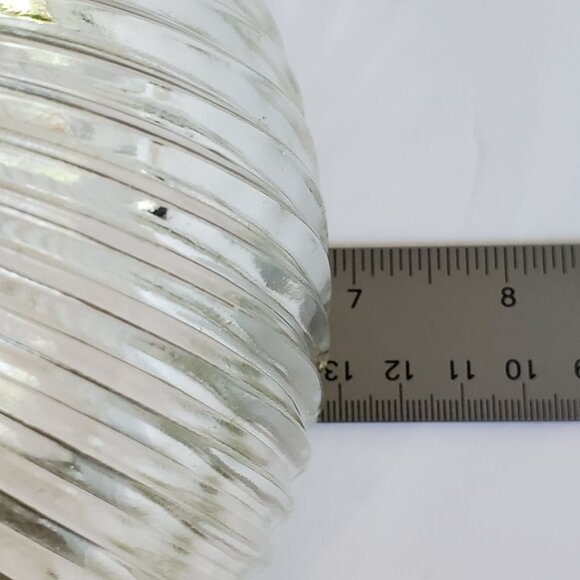 Vintage Holophane Bell Shaped Lamp Light Shade Clear Glass Ribbed Pattern - Picture 8 of 8